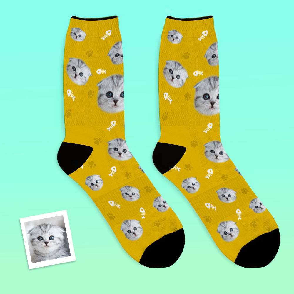 Custom Face Socks Breathable Photo Socks Colorful Cat Socks - MyFaceSocksAu