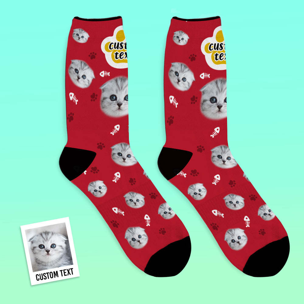 Custom Face Socks Breathable Photo Socks Colorful Cat Socks - MyFaceSocksAu