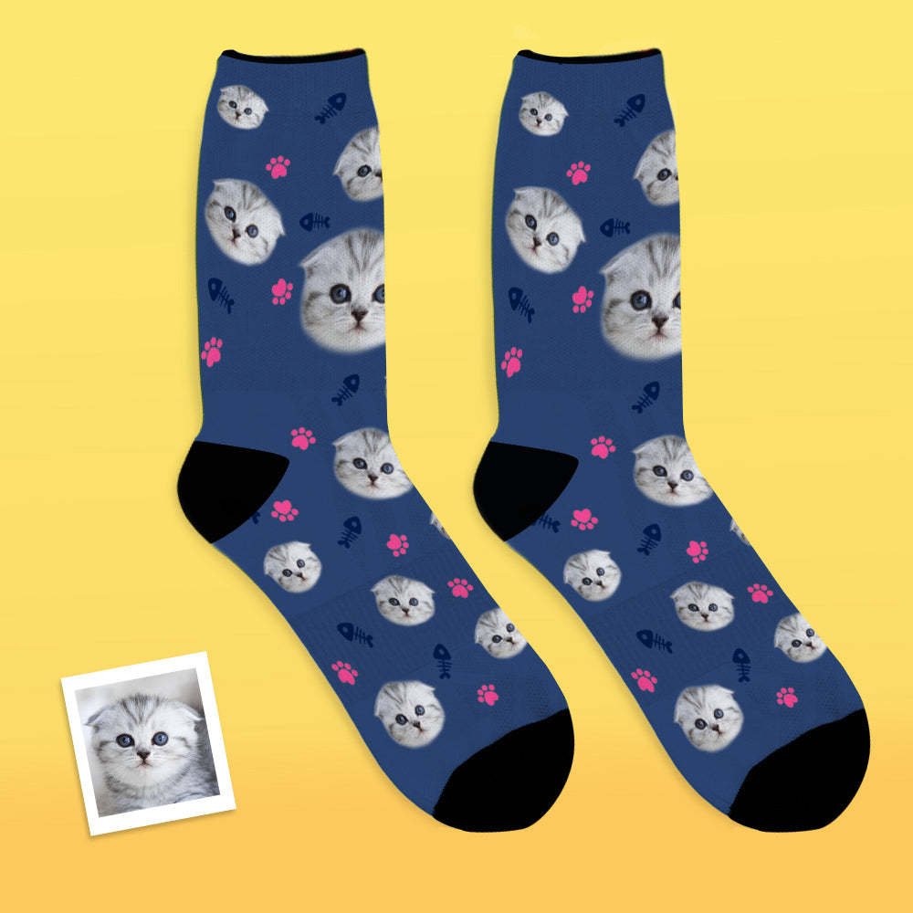 Custom Face Socks Breathable Photo Socks Colorful Cat Socks - MyFaceSocksAu