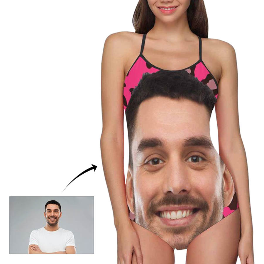 Custom Face Photo Funny Women's Slip One Piece Swimsuit - MyFaceSocksAu