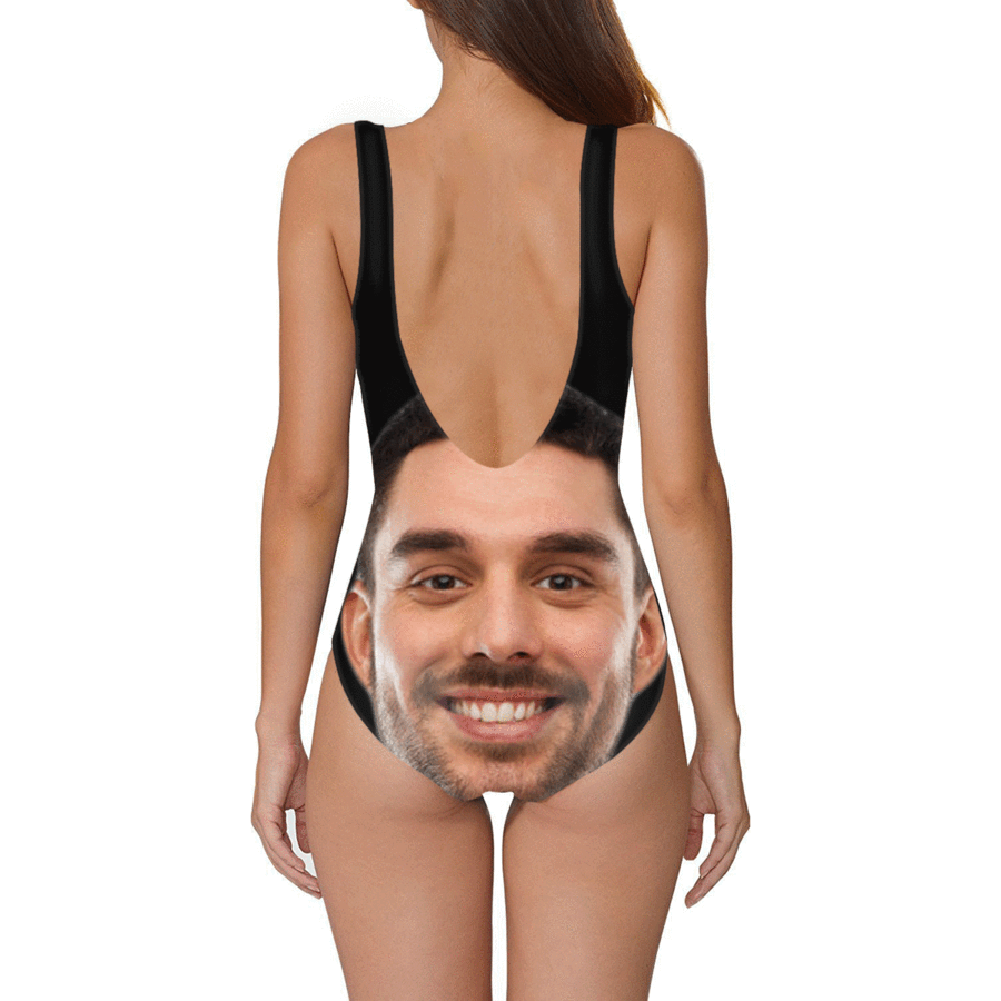 Custom Boyfriend Face Women's Slip Swimsuit - MyFaceSocksAu