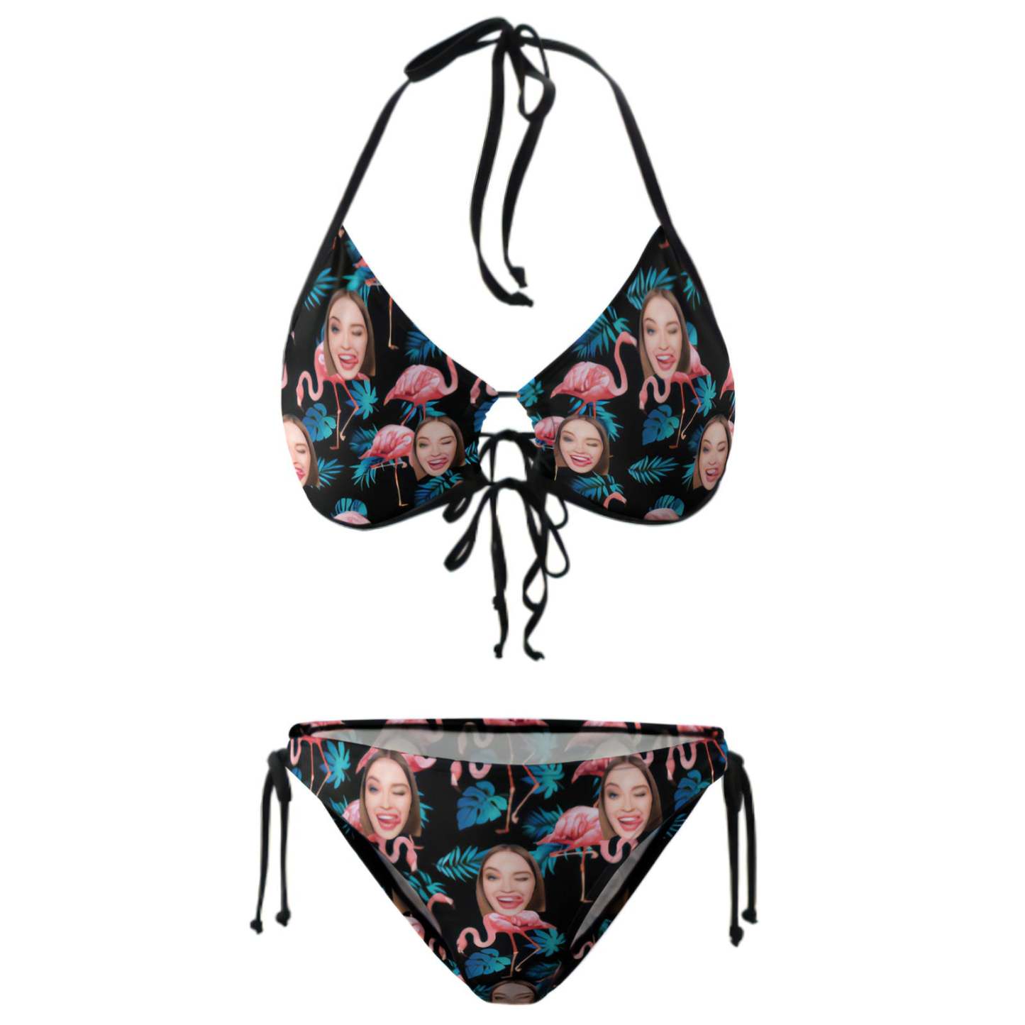 Custom Face Bikini Plus Size Swimwear Personalised Photo Swimsuit Gift For Women - MyFaceSocksAu
