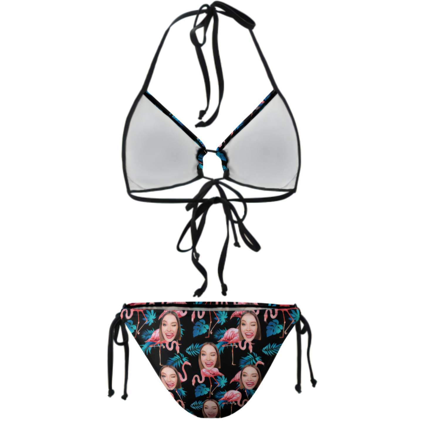 Custom Face Bikini Plus Size Swimwear Personalised Photo Swimsuit Gift For Women - MyFaceSocksAu