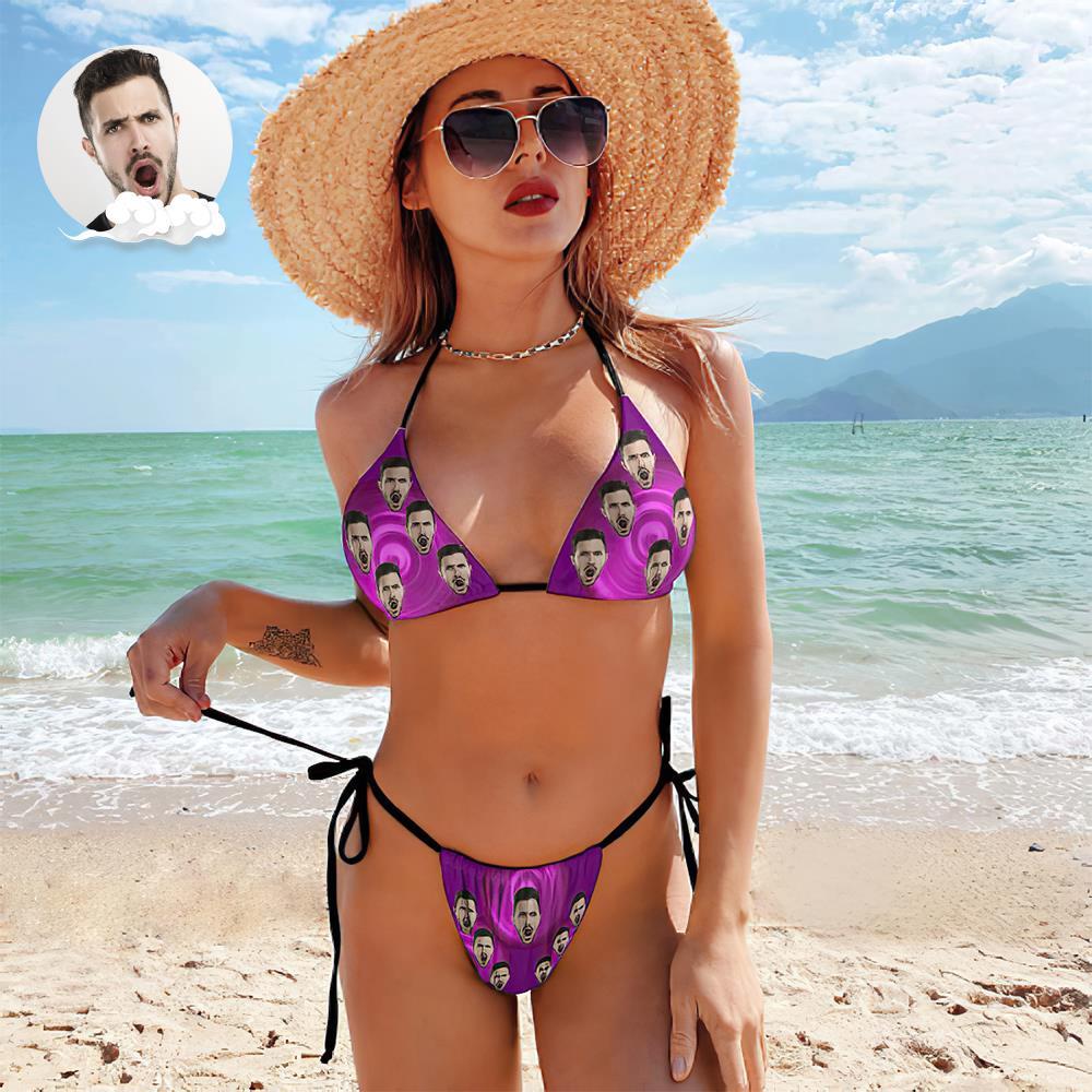 Custom Face Swimming Suit Sexy Strappy Bikini Whirlpool - MyFaceSocksAu