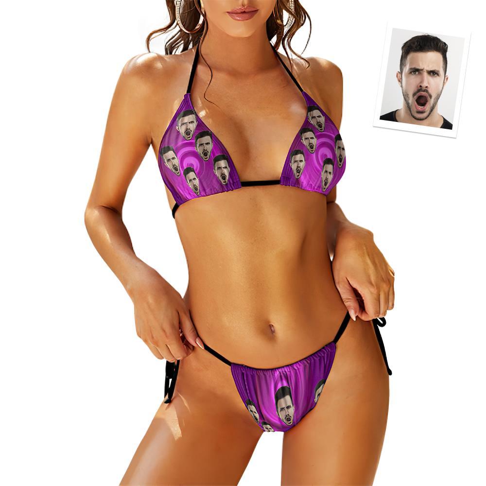 Custom Face Swimming Suit Sexy Strappy Bikini Whirlpool - MyFaceSocksAu