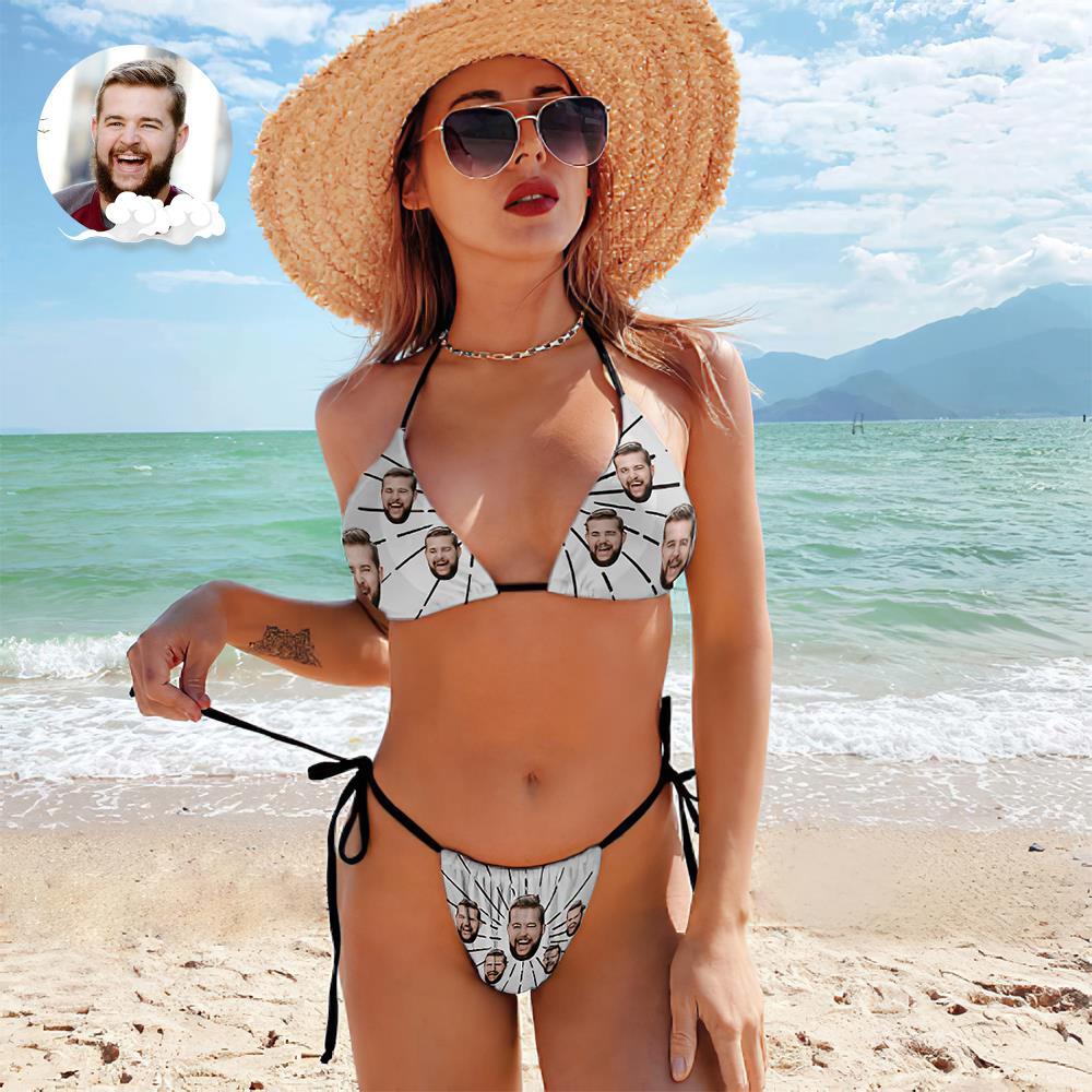 Custom Face Swimming Suit Sexy Strappy Bikini Line - MyFaceSocksAu