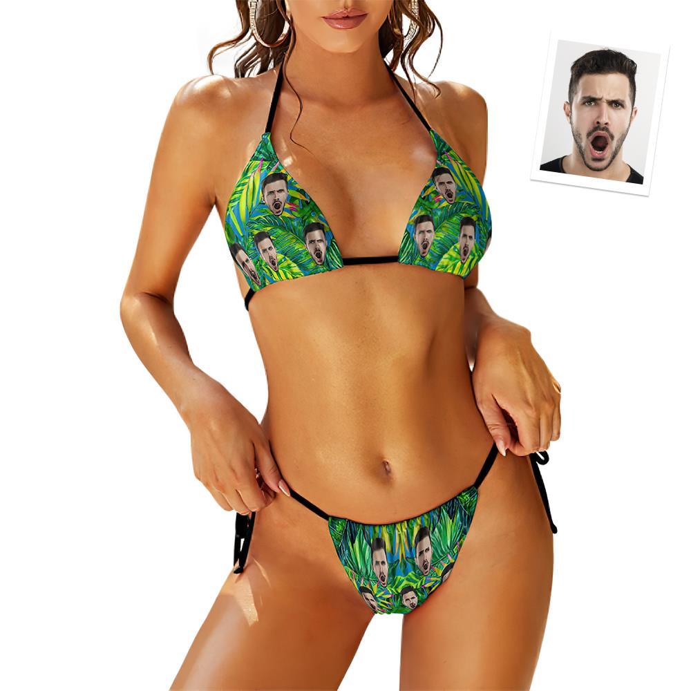 Custom Face Swimming Suit Sexy Strappy Bikini Tie Dye - MyFaceSocksAu