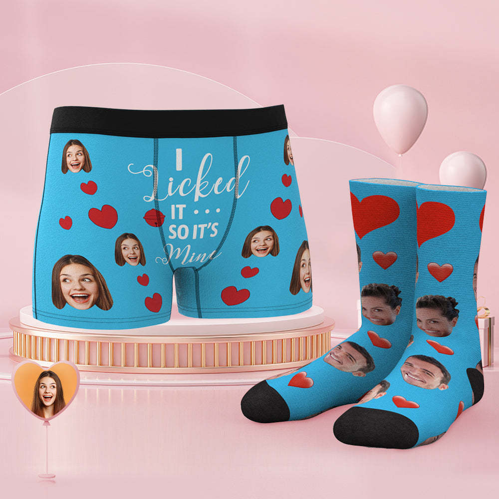 Custom Face Boxer Shorts And Socks Set It's Mine - MyFaceSocksAu