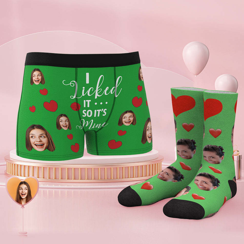 Custom Face Boxer Shorts And Socks Set It's Mine - MyFaceSocksAu