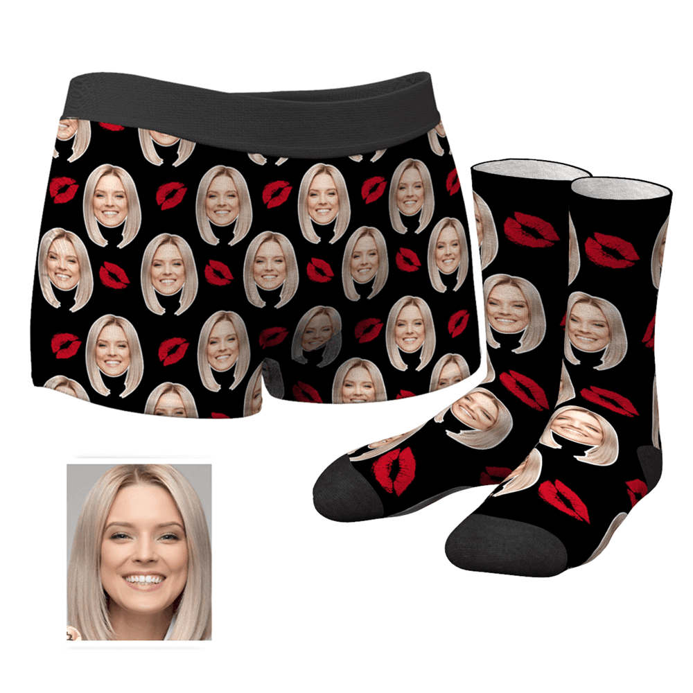 Custom Kiss Boxer Shorts - MyFaceSocksAU
