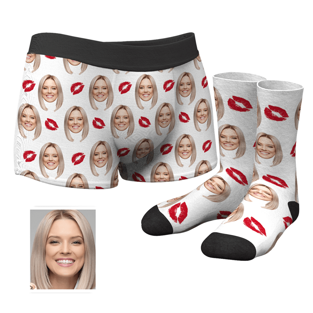 Custom Kiss Boxer Shorts - MyFaceSocksAU