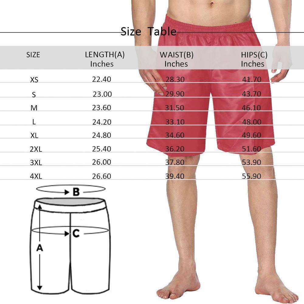 Custom Face Beach Trunks All Over Print Men's Photo Shorts - Lets Drink Beer
