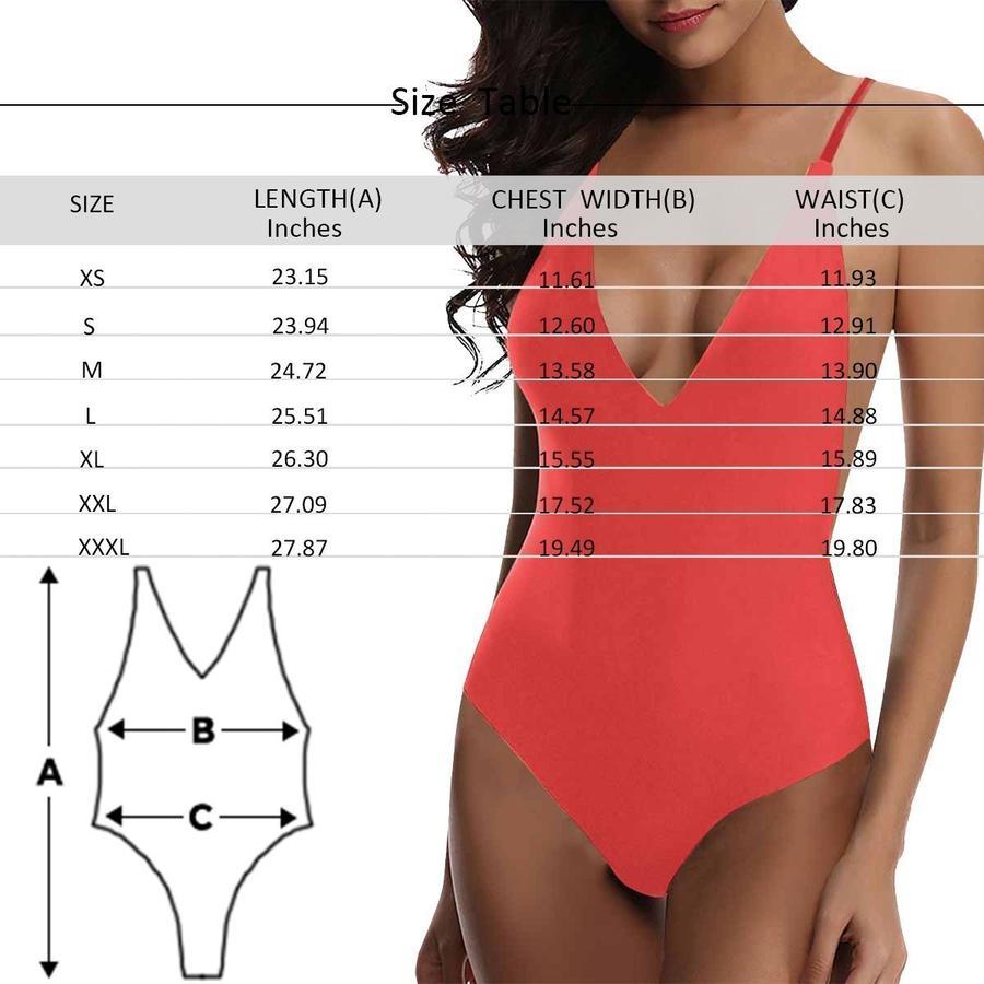 Custom Face Zipper Photo Women's One Piece Sexy Suit - MyFaceSocksAu