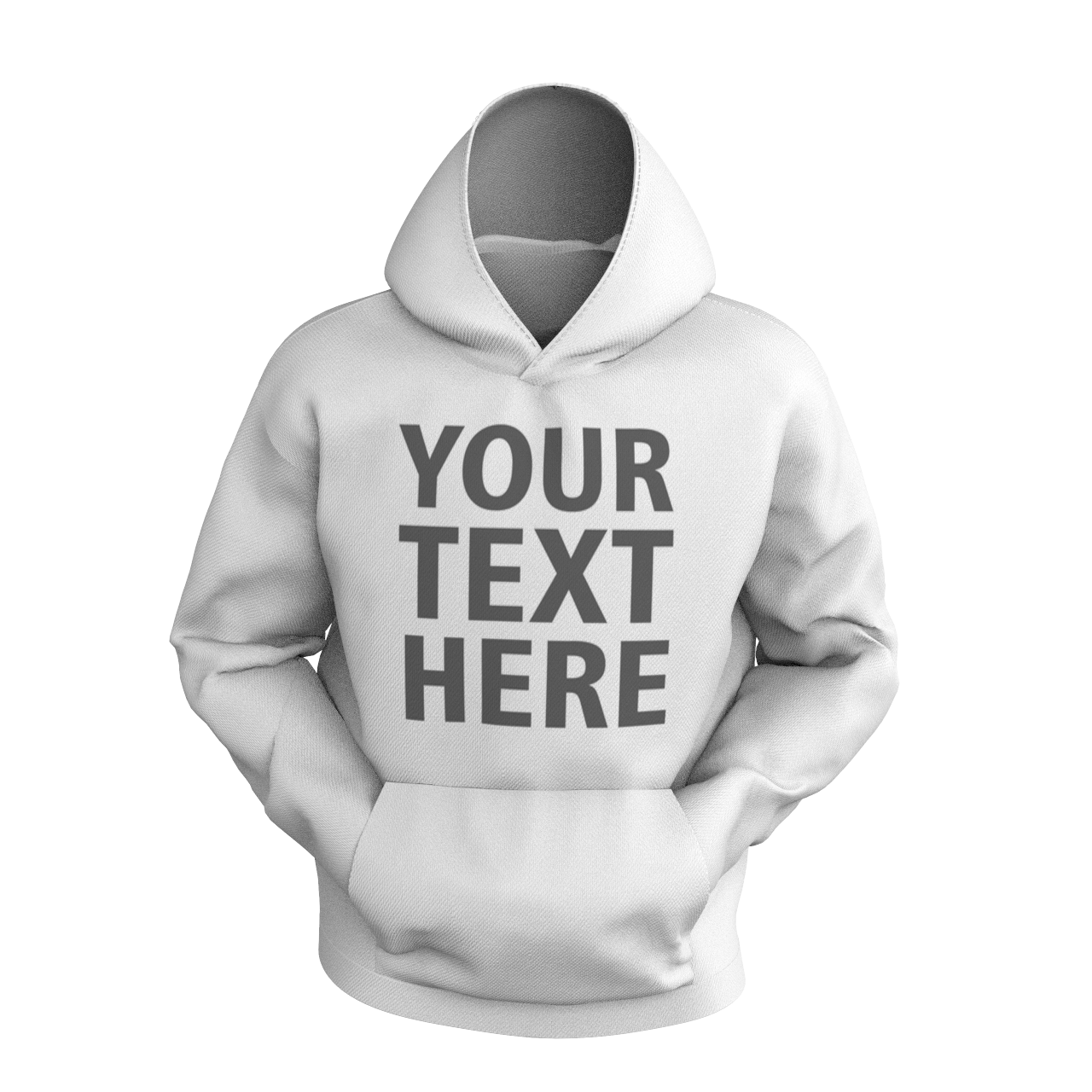 Custom Men's Hoodie Chest Text - MyFaceSocksAu