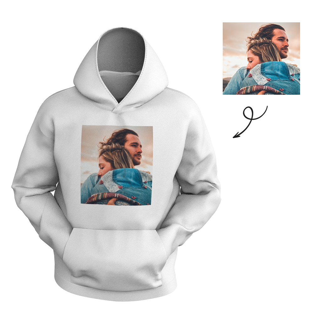 Custom Men's Hoodie Back Photo - MyFaceSocksAu