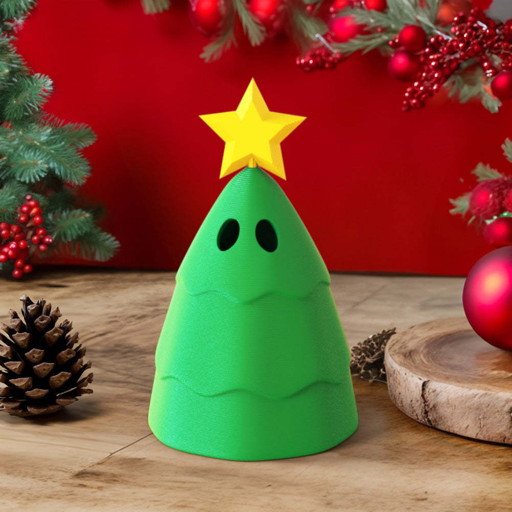 3D Printed Funny Christmas Tree Home Decoration Christmas Gift Height 5.12in - MyFaceSocksAu
