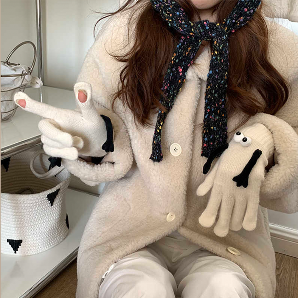 1 Pair Women's Warm Winter Magnetic Gloves Touch Screen Hand Warmer Gloves Christmas Gift for Girlfriend - MyFaceSocksAu