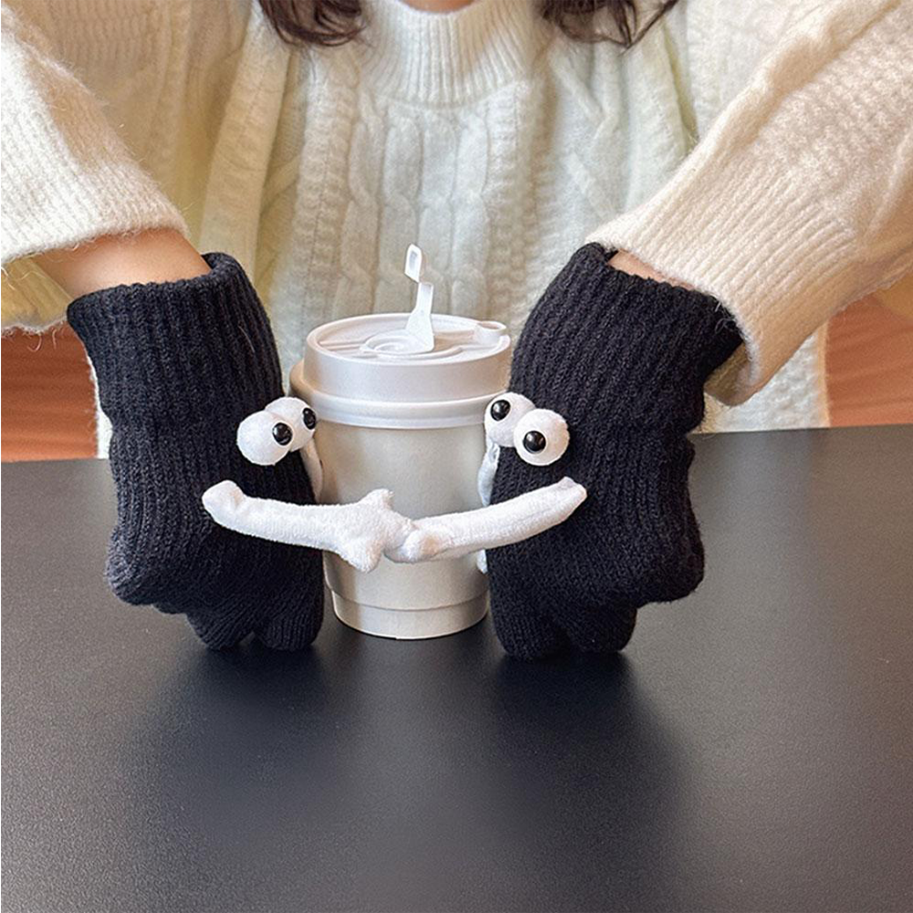 1 Pair Women's Warm Winter Magnetic Gloves Touch Screen Hand Warmer Gloves Christmas Gift for Girlfriend - MyFaceSocksAu