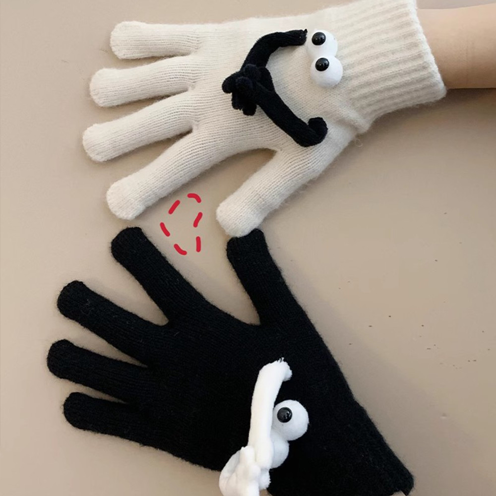 1 Pair Women's Warm Winter Magnetic Gloves Touch Screen Hand Warmer Gloves Christmas Gift for Girlfriend - MyFaceSocksAu