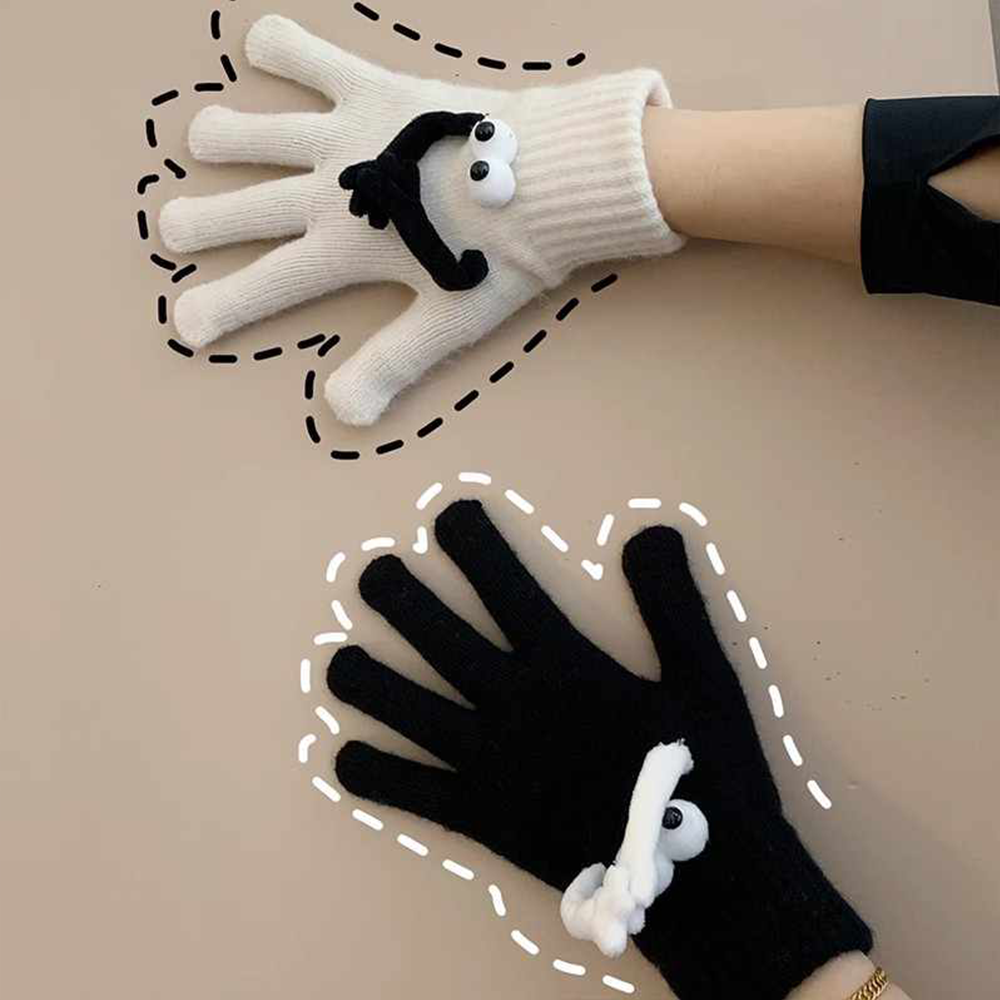 1 Pair Women's Warm Winter Magnetic Gloves Touch Screen Hand Warmer Gloves Christmas Gift for Girlfriend - MyFaceSocksAu