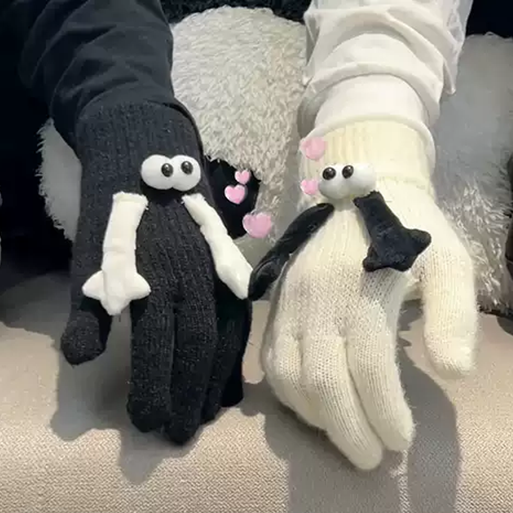 1 Pair Women's Warm Winter Magnetic Gloves Touch Screen Hand Warmer Gloves Christmas Gift for Girlfriend - MyFaceSocksAu