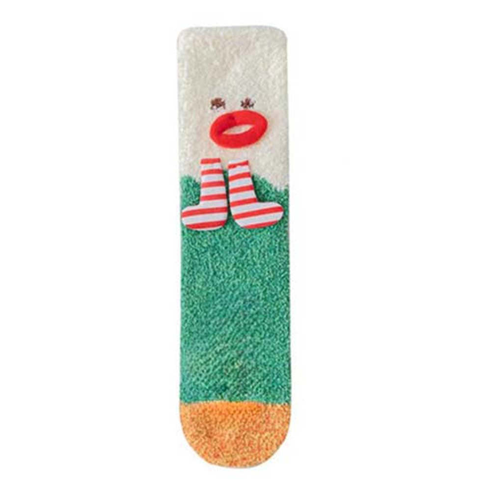 Christmas Socks Women's Plush Coral Fleece Winter Home Floor Socks Christmas Gifts - MyFaceSocksAu