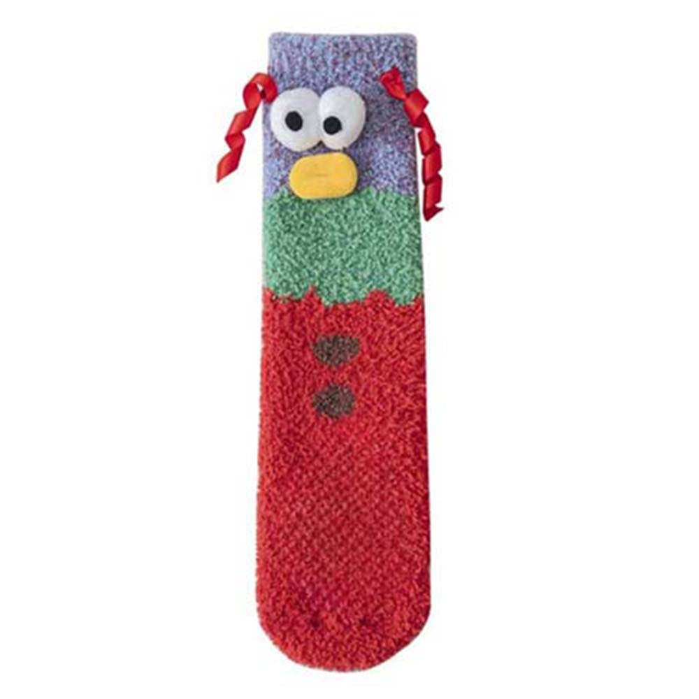 Christmas Socks Women's Plush Coral Fleece Winter Home Floor Socks Christmas Gifts - MyFaceSocksAu