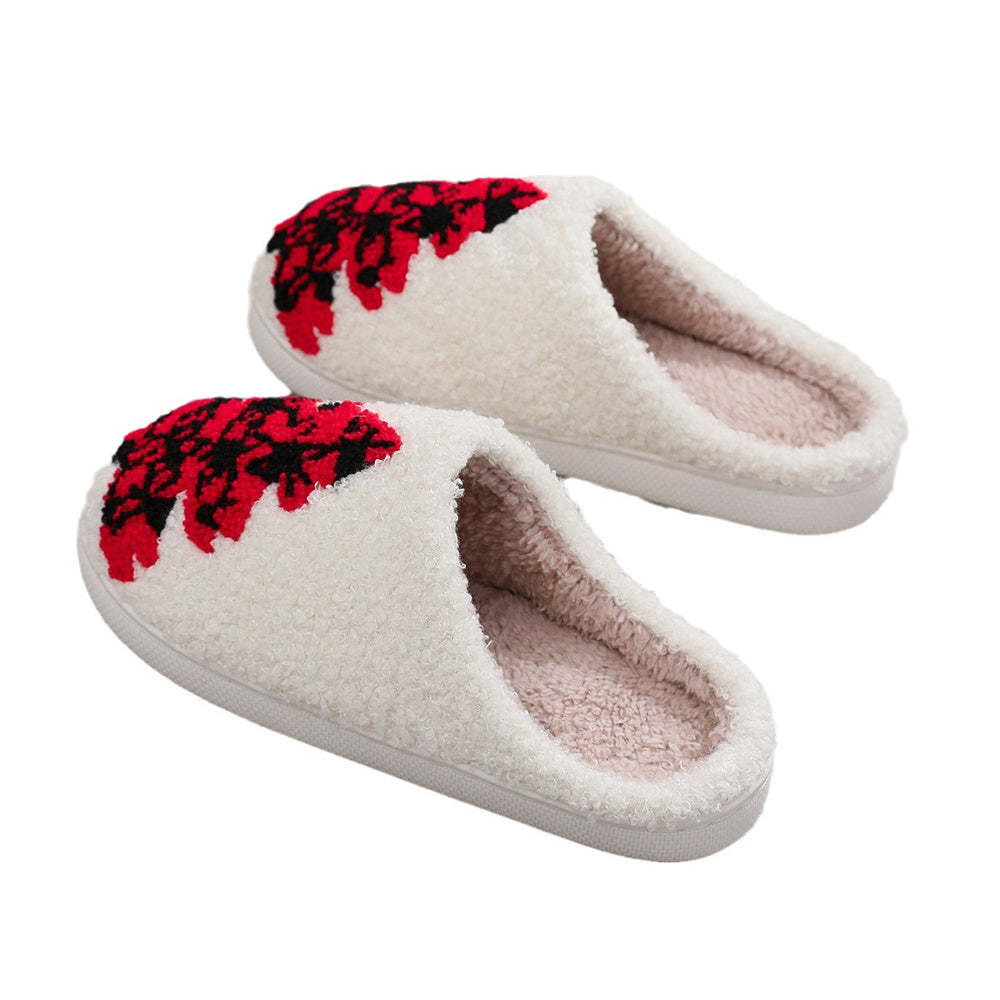 Christmas Slippers Red Christmas Tree Shoes Home Cotton Slippers - MyFaceSocksAu