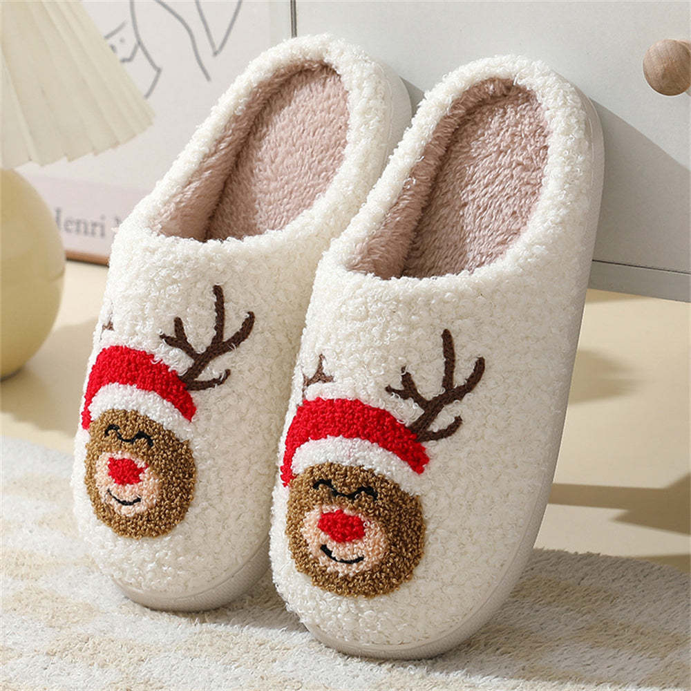 Christmas Gingerbread Man Slippers Santa Claus Shoes Home Cotton Slippers - MyFaceSocksAu