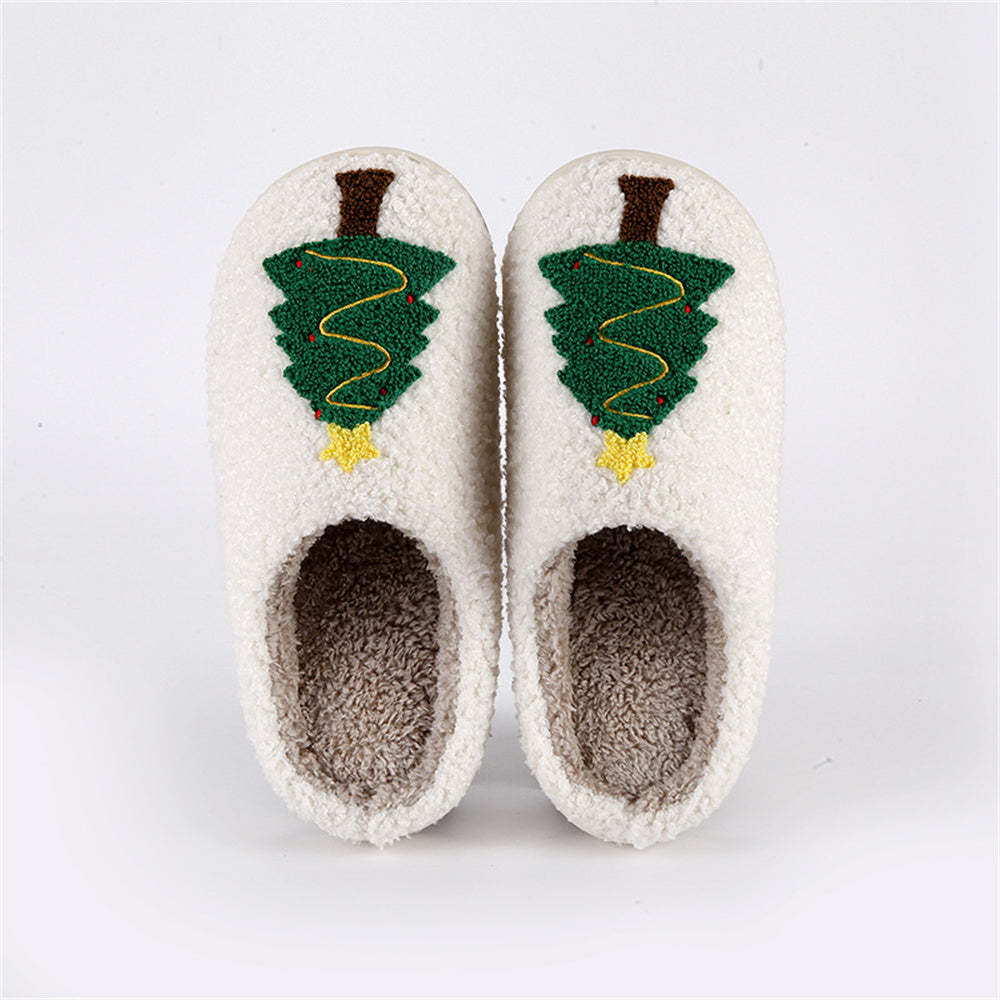 Christmas Slippers Christmas Tree Shoes Home Cotton Slippers - MyFaceSocksAu