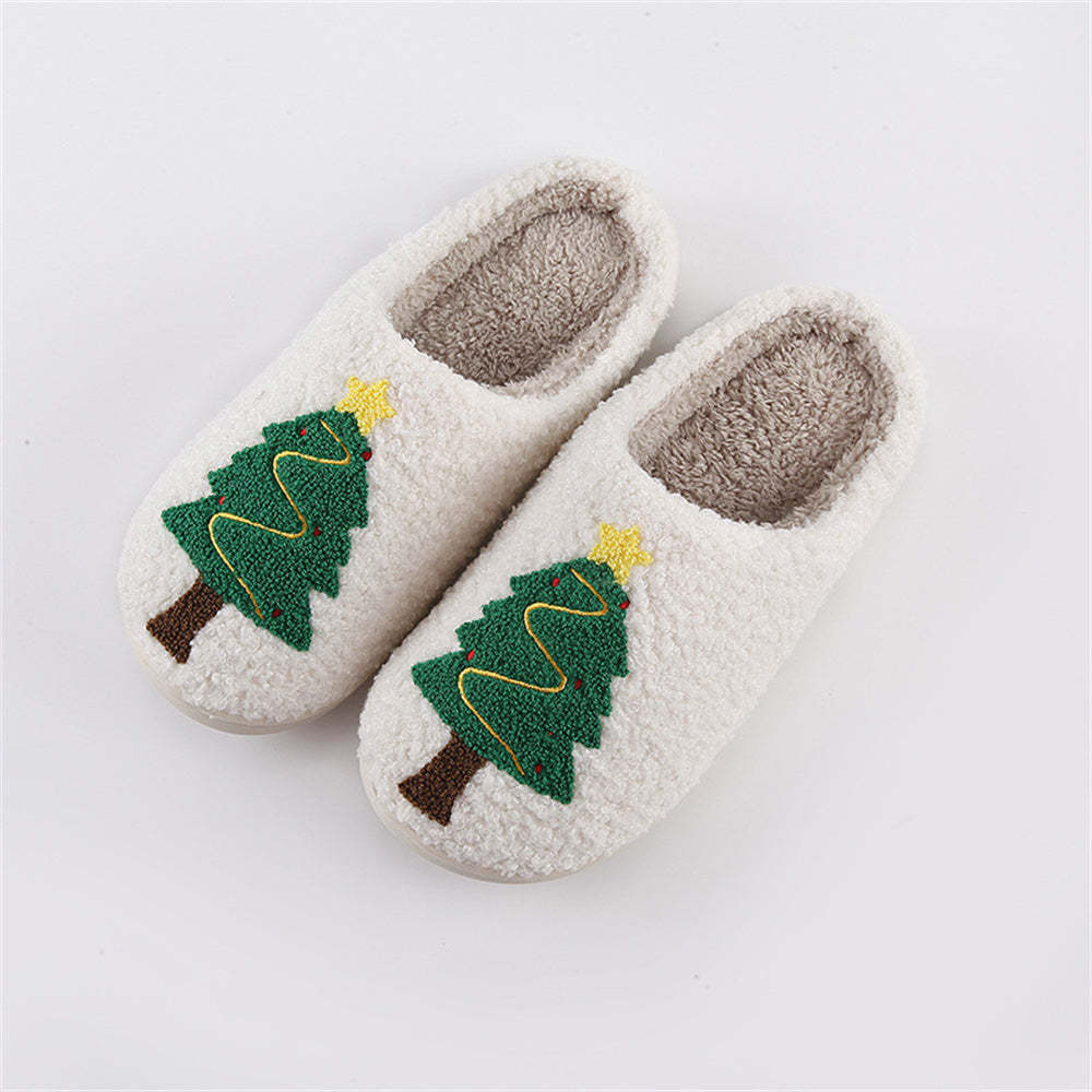 Christmas Slippers Christmas Tree Shoes Home Cotton Slippers - MyFaceSocksAu