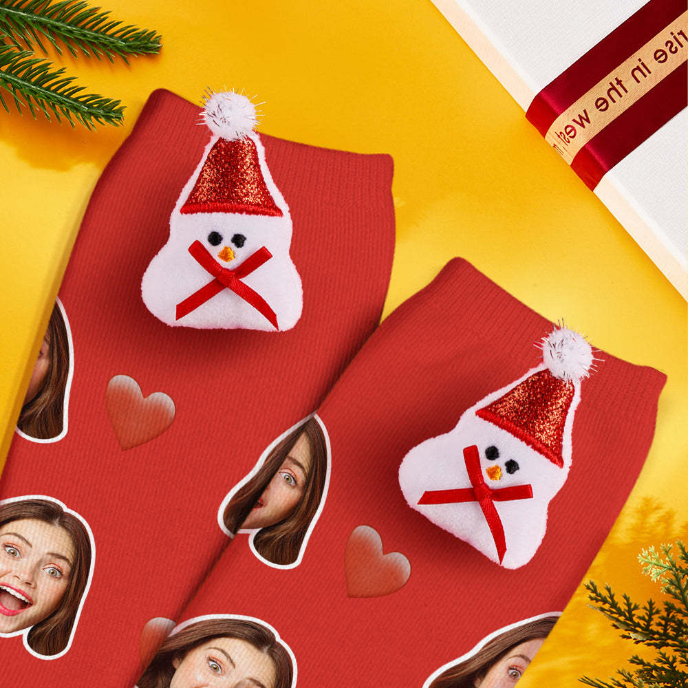 Christmas Socks Brooches Pins Scarf Charm Jewelry New Year Gifts Bow Snowman 2Pcs/set - MyFaceSocksAu