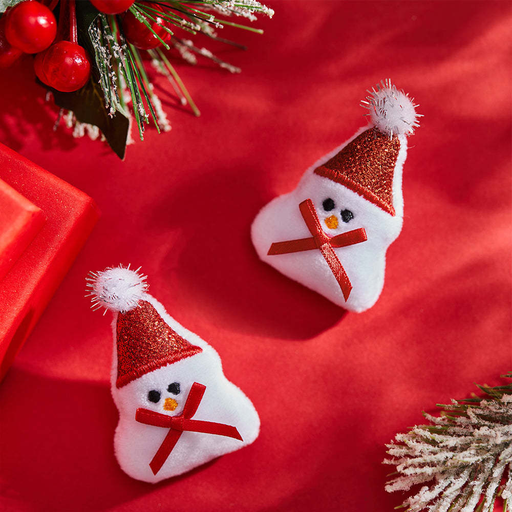 Christmas Socks Brooches Pins Scarf Charm Jewelry New Year Gifts Bow Snowman 2Pcs/set - MyFaceSocksAu