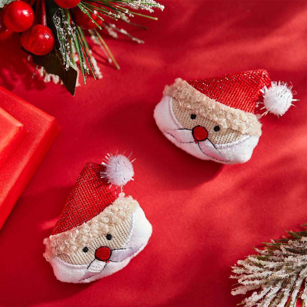 Christmas Socks Brooches Pins Scarf Charm Jewelry New Year Gifts Santa 2Pcs/set - MyFaceSocksAu