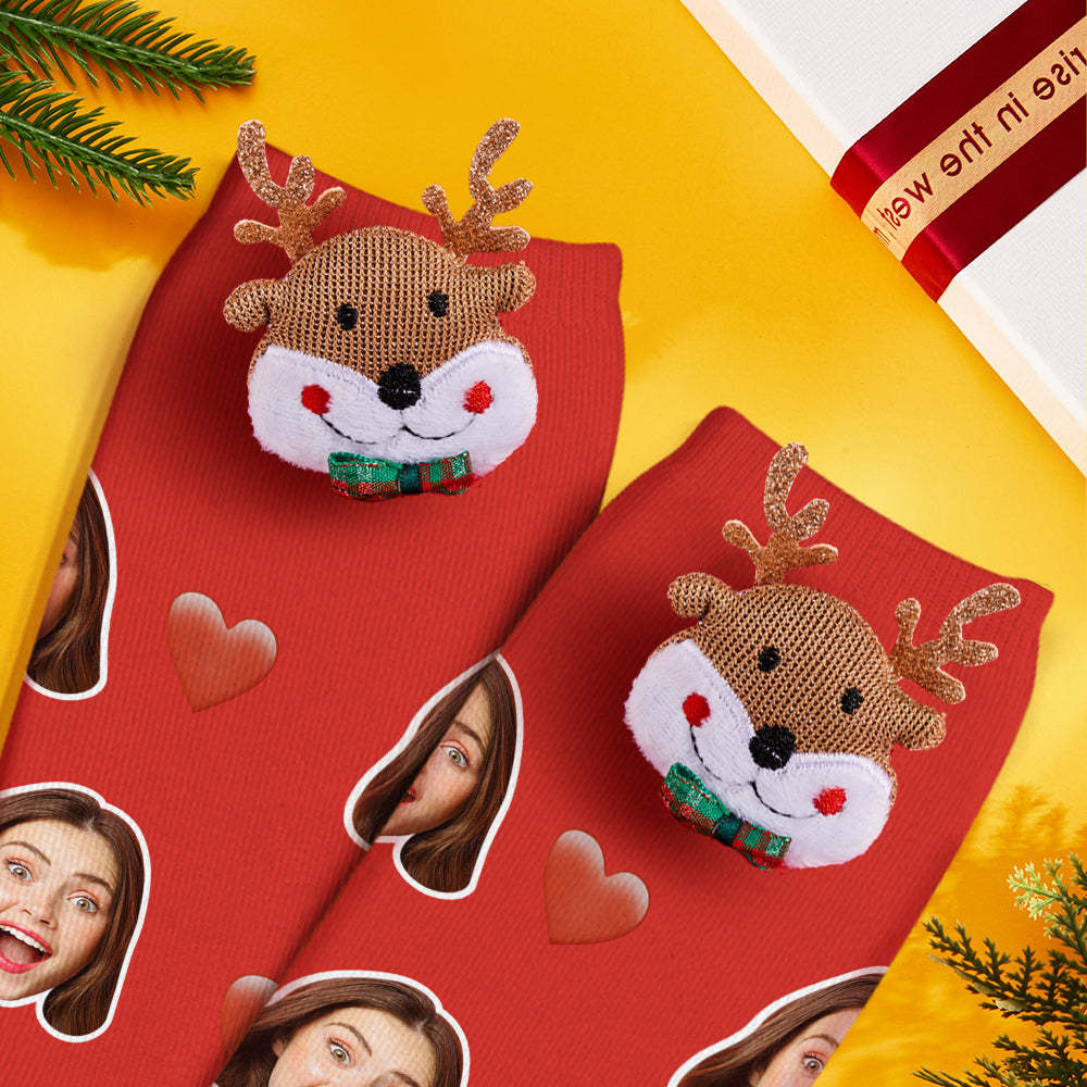 Christmas Socks Brooches Pins Scarf Charm Jewelry New Year Gifts Bow Tie Elk 2Pcs/set - MyFaceSocksAu