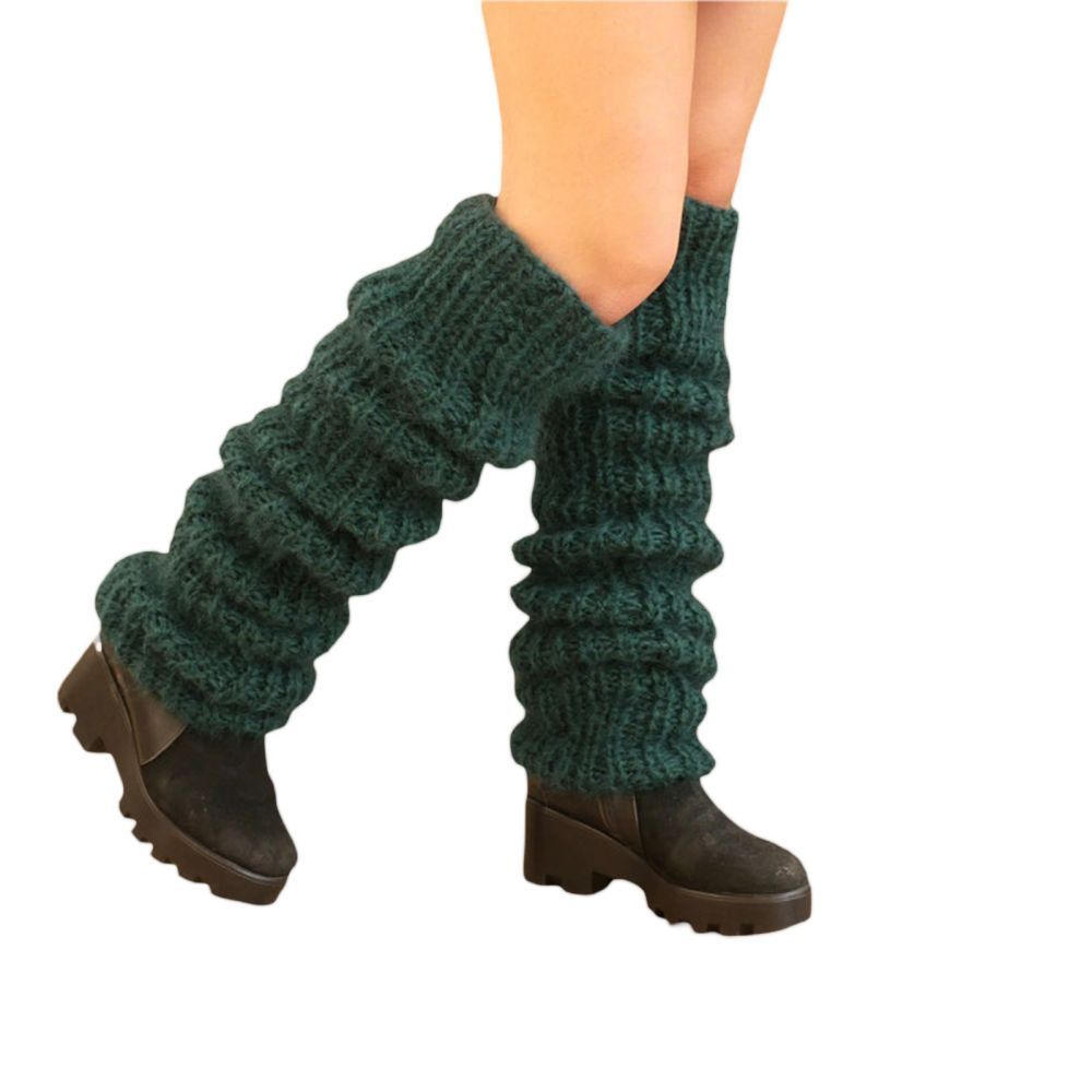 Knitted Over The Knee Socks Women Winter Leg Warmers Long Tube Pile Socks - MyFaceSocksAu