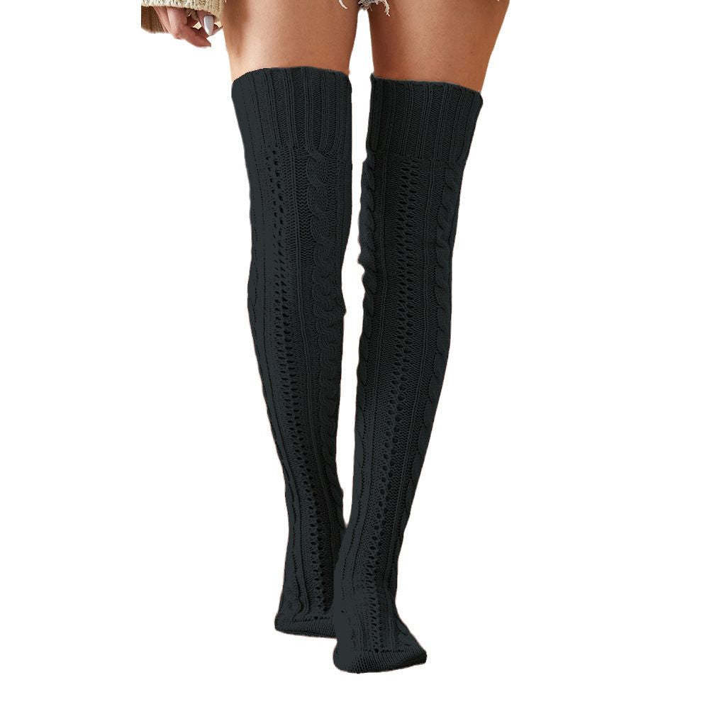 Women Winter Leg Warmers Knitted Jacquard Stockings Over The Knee Socks Floor Socks Pile Socks - MyFaceSocksAu