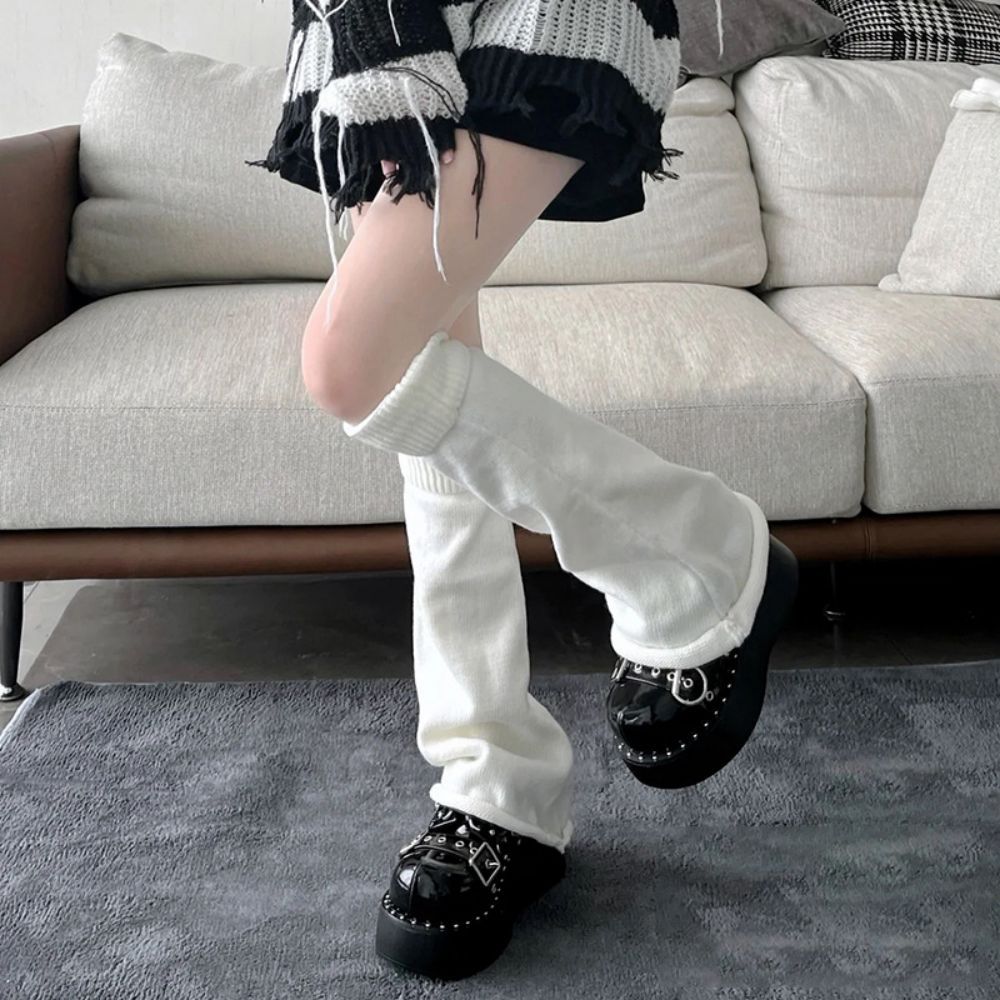 Mid Tube Knitted Pile Socks Womens Wide Leg Winter Warm Wool Socks - MyFaceSocksAu