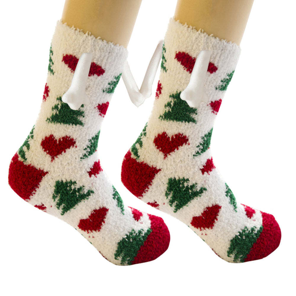 Christmas Holding Hands Socks Magnetic Hand in Hand Socks Unique Christmas Gifts - MyFaceSocksAu