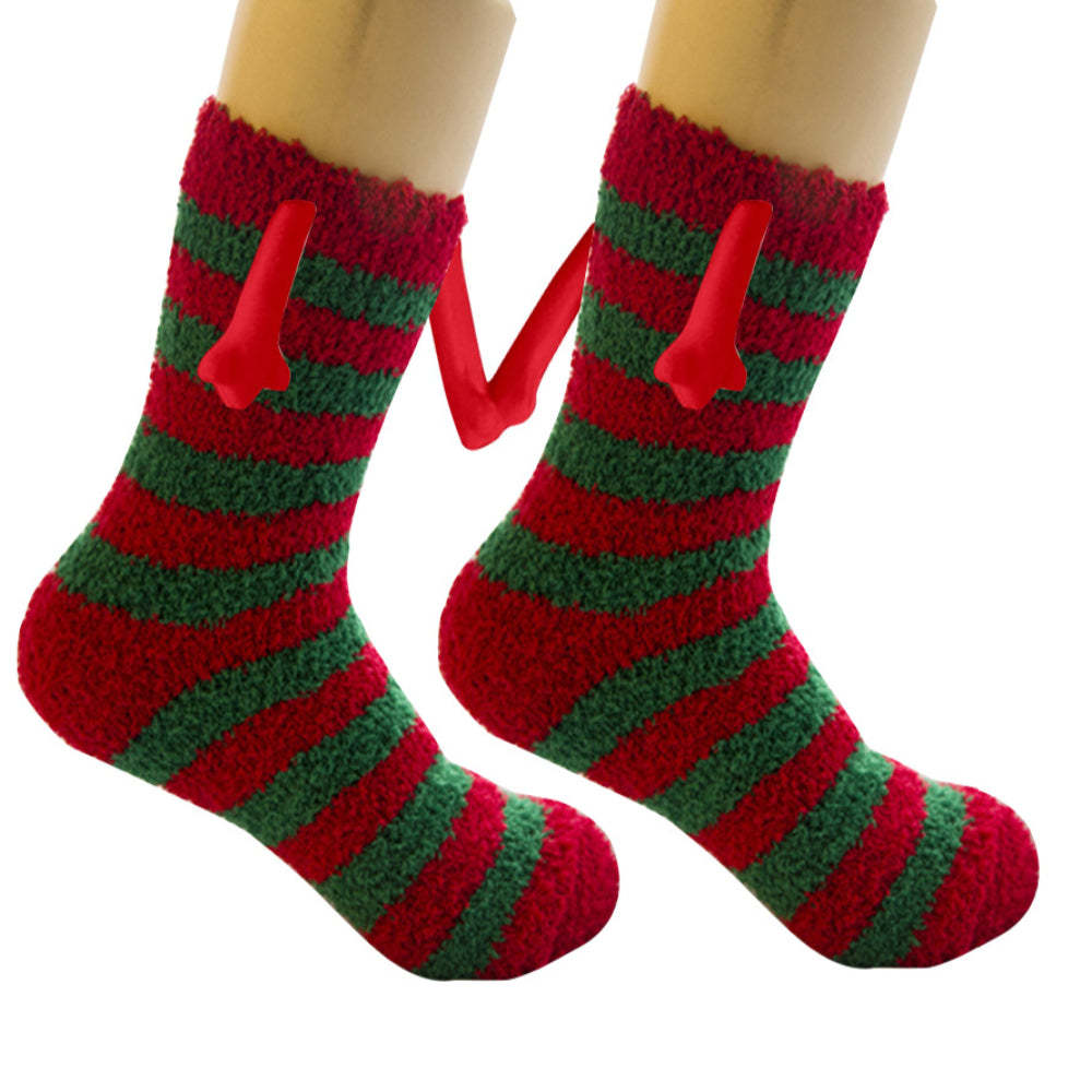 Christmas Holding Hands Socks Magnetic Hand in Hand Socks Unique Christmas Gifts - MyFaceSocksAu