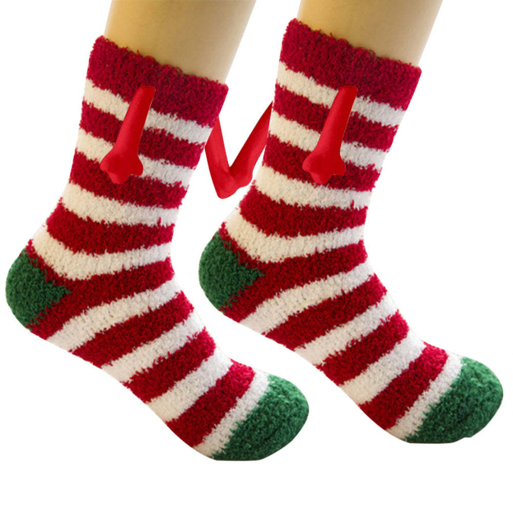 Christmas Holding Hands Socks Magnetic Hand in Hand Socks Unique Christmas Gifts - MyFaceSocksAu