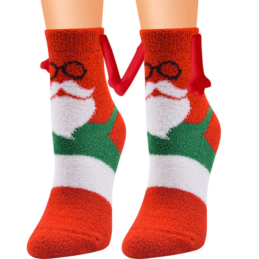 Christmas Holding Hands Socks Magnetic Hand in Hand Socks Unique Christmas Gifts - MyFaceSocksAu