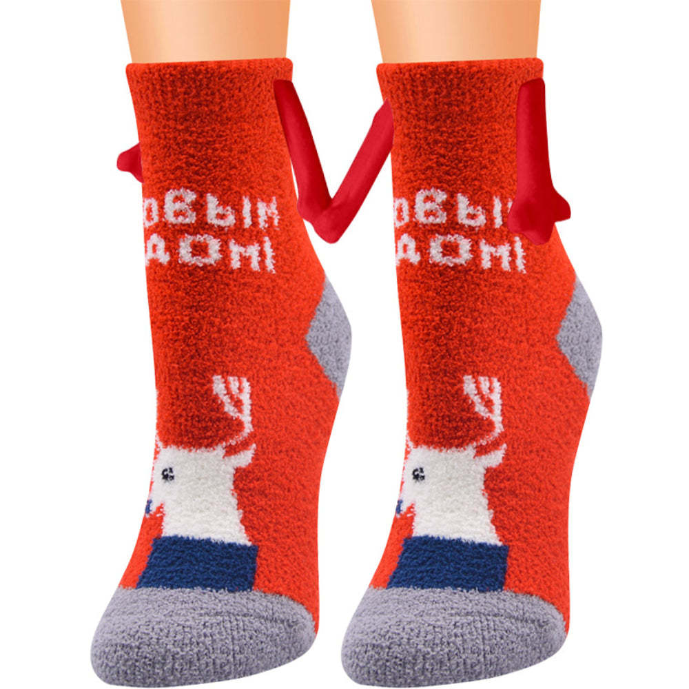 Christmas Holding Hands Socks Magnetic Hand in Hand Socks Unique Christmas Gifts - MyFaceSocksAu