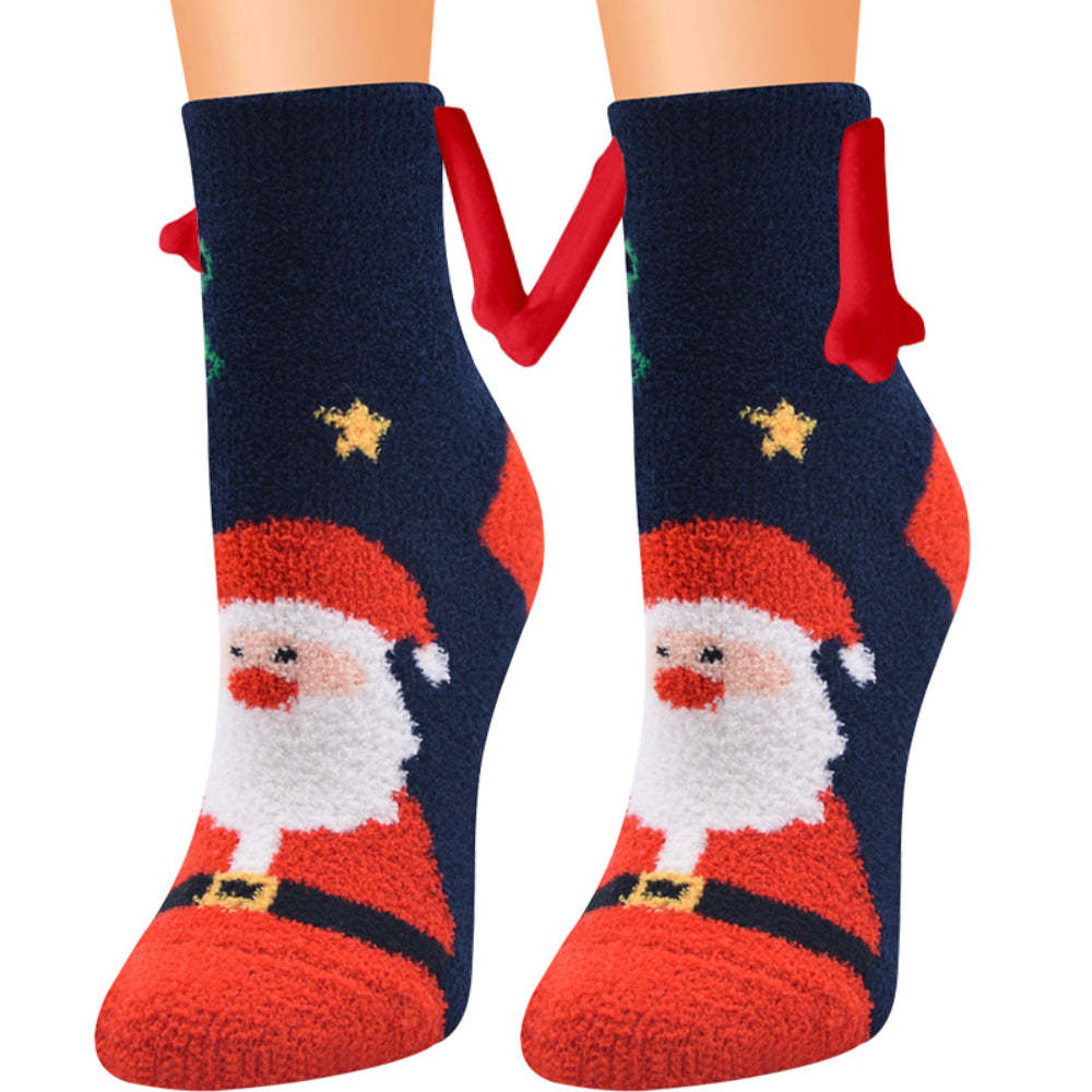 Christmas Holding Hands Socks Magnetic Hand in Hand Socks Unique Christmas Gifts - MyFaceSocksAu