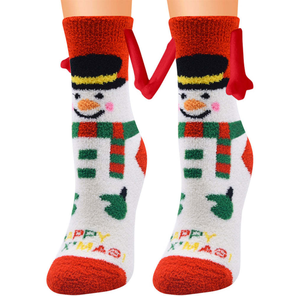 Christmas Holding Hands Socks Magnetic Hand in Hand Socks Unique Christmas Gifts - MyFaceSocksAu