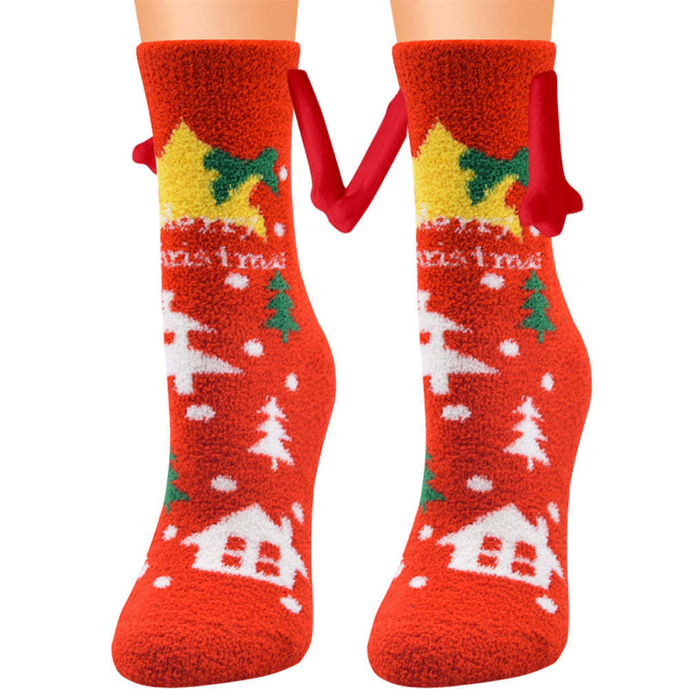 Christmas Holding Hands Socks Magnetic Hand in Hand Socks Unique Christmas Gifts - MyFaceSocksAu