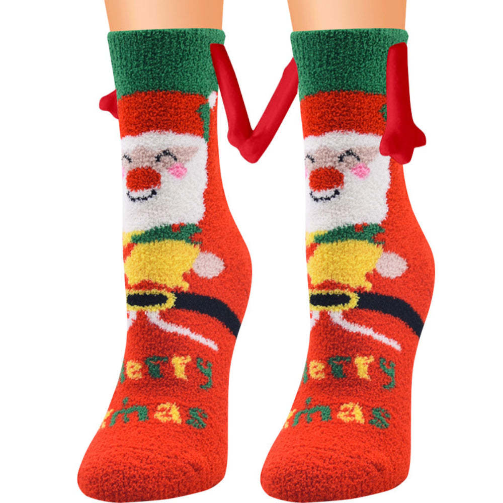 Christmas Holding Hands Socks Magnetic Hand in Hand Socks Unique Christmas Gifts - MyFaceSocksAu