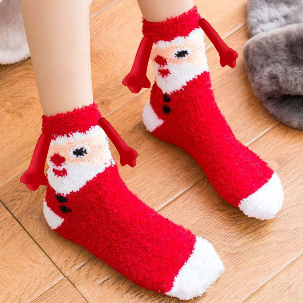 Christmas Holding Hands Socks Magnetic Hand in Hand Socks Unique Christmas Gifts - MyFaceSocksAu