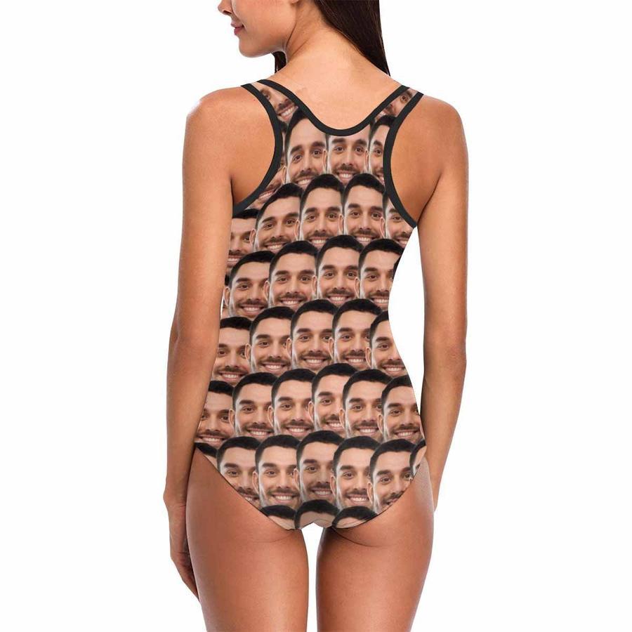 Custom Face Photo Women's One Piece Sexy Swimsuit - MyFaceSocksAu