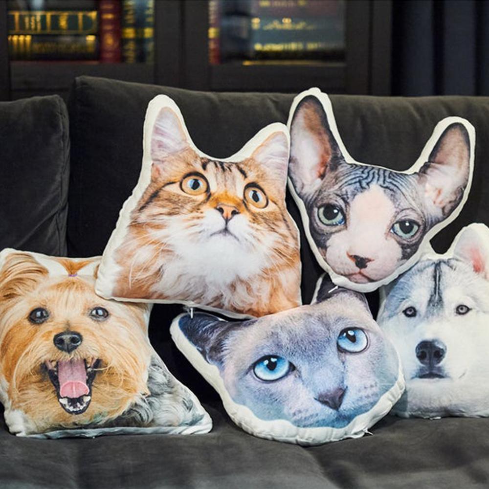 Custom Photo Pet Face Pillow 3D Portrait Pillow - MyFaceSocksAu